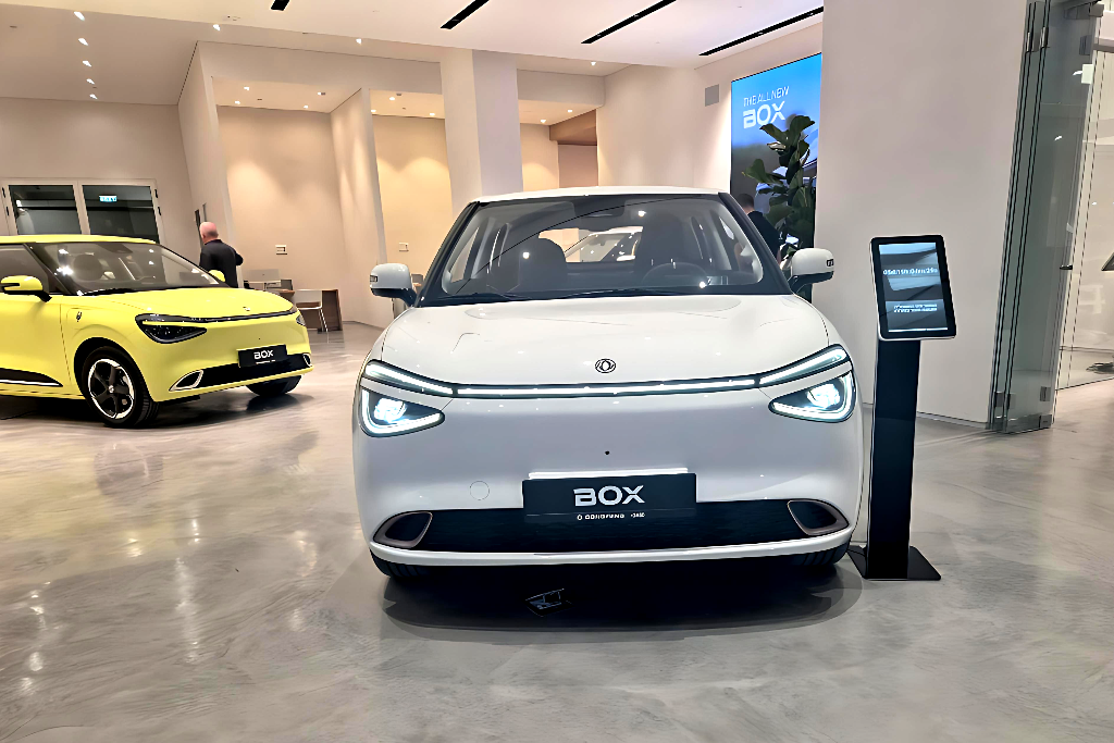 Dongfeng box EV car in showroom